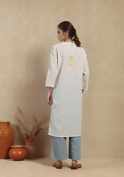Cotton Hand Embroidered Kurti