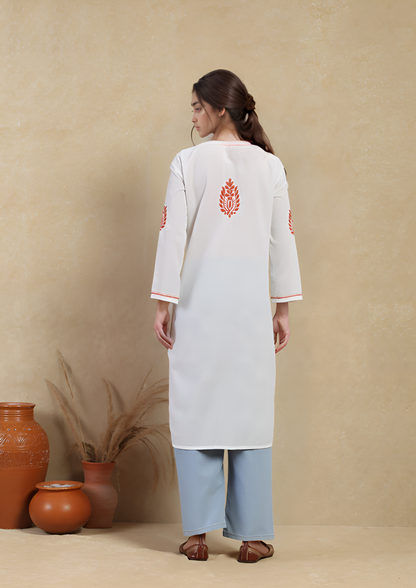 Cotton Hand Embroidered Kurti