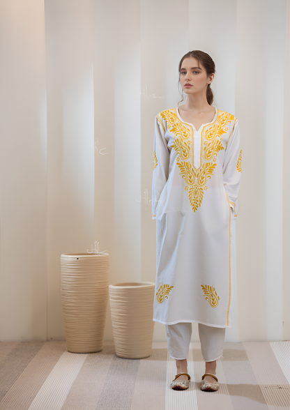 Cotton Hand Embroidered Kurti